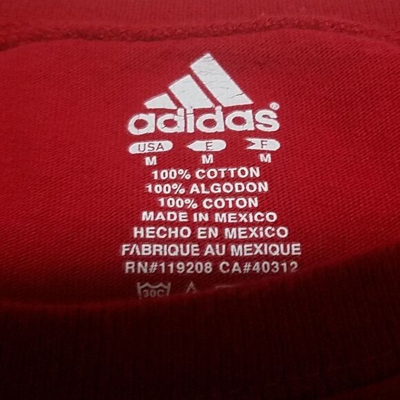 Red Nebraska Huskers Adidas Short Sleeve Tee (M) - Picture 7 of 7